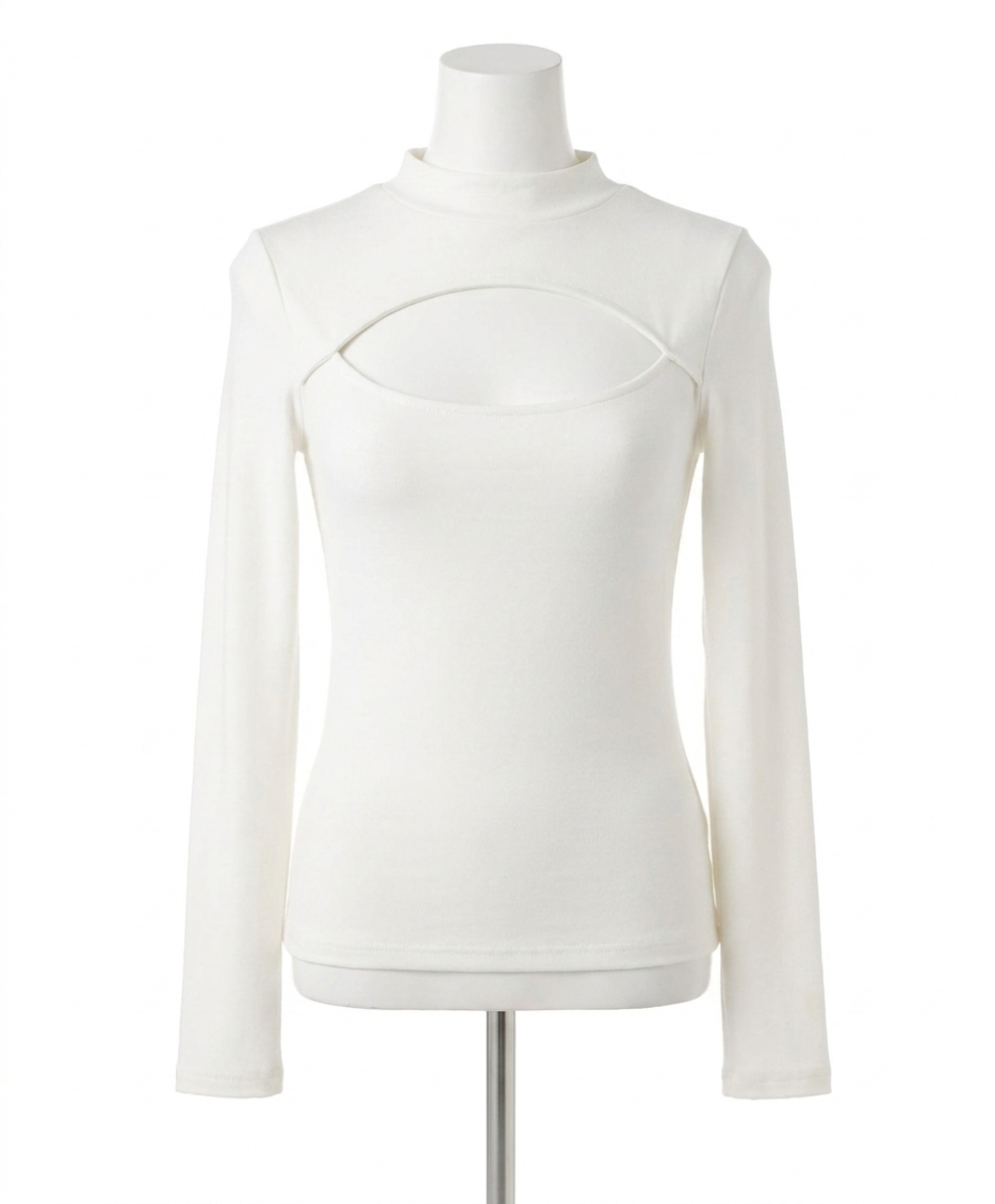 NEW GLAM beatrice long sleeve bodysuit in white